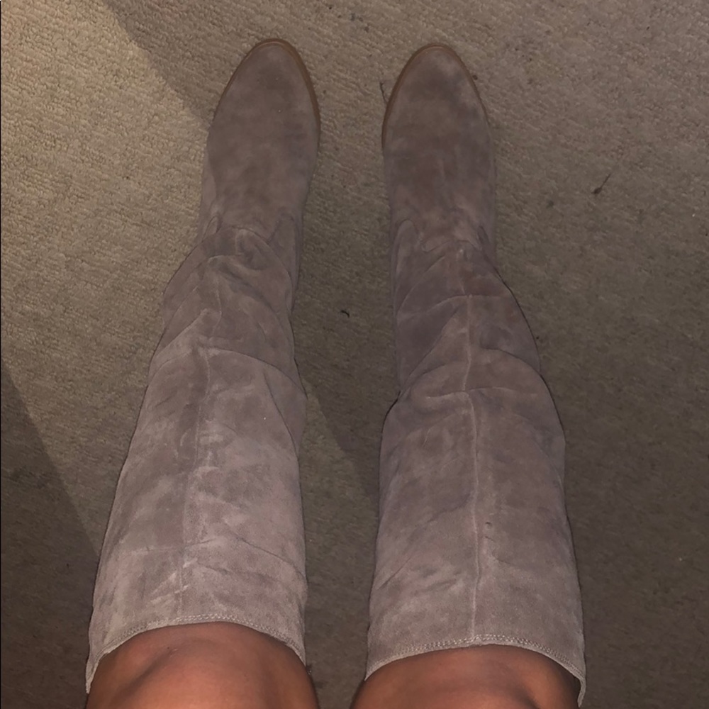 Nine West Taupe Knee High Boots